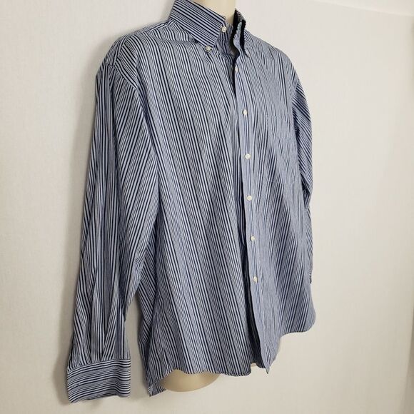 Tommy Hilfiger Striped Shirt Men's Size XL Pocket - Picture 3 of 8